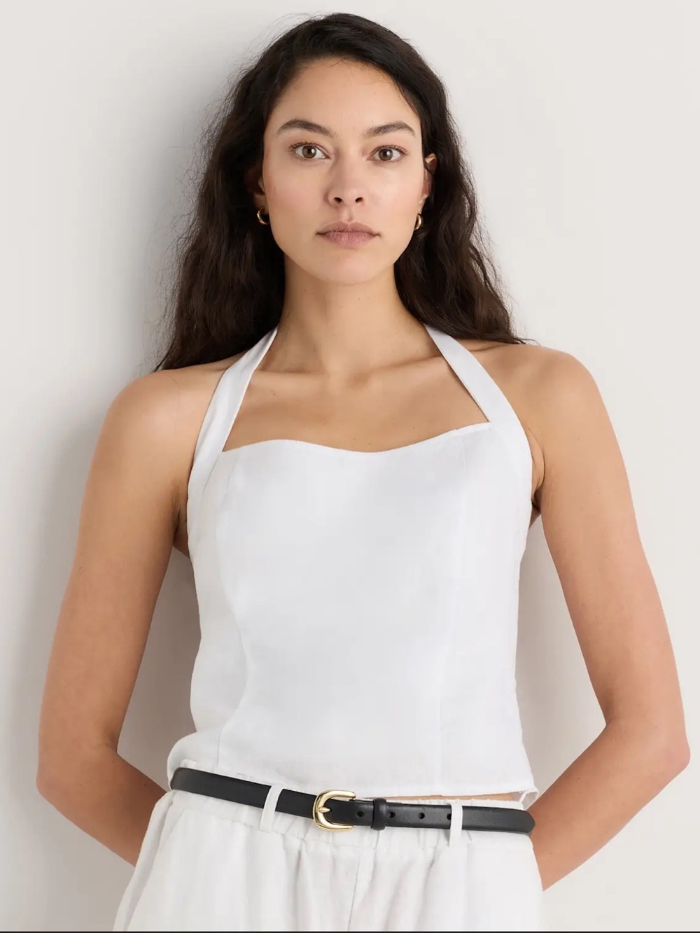 Quince European Linen Halter Top